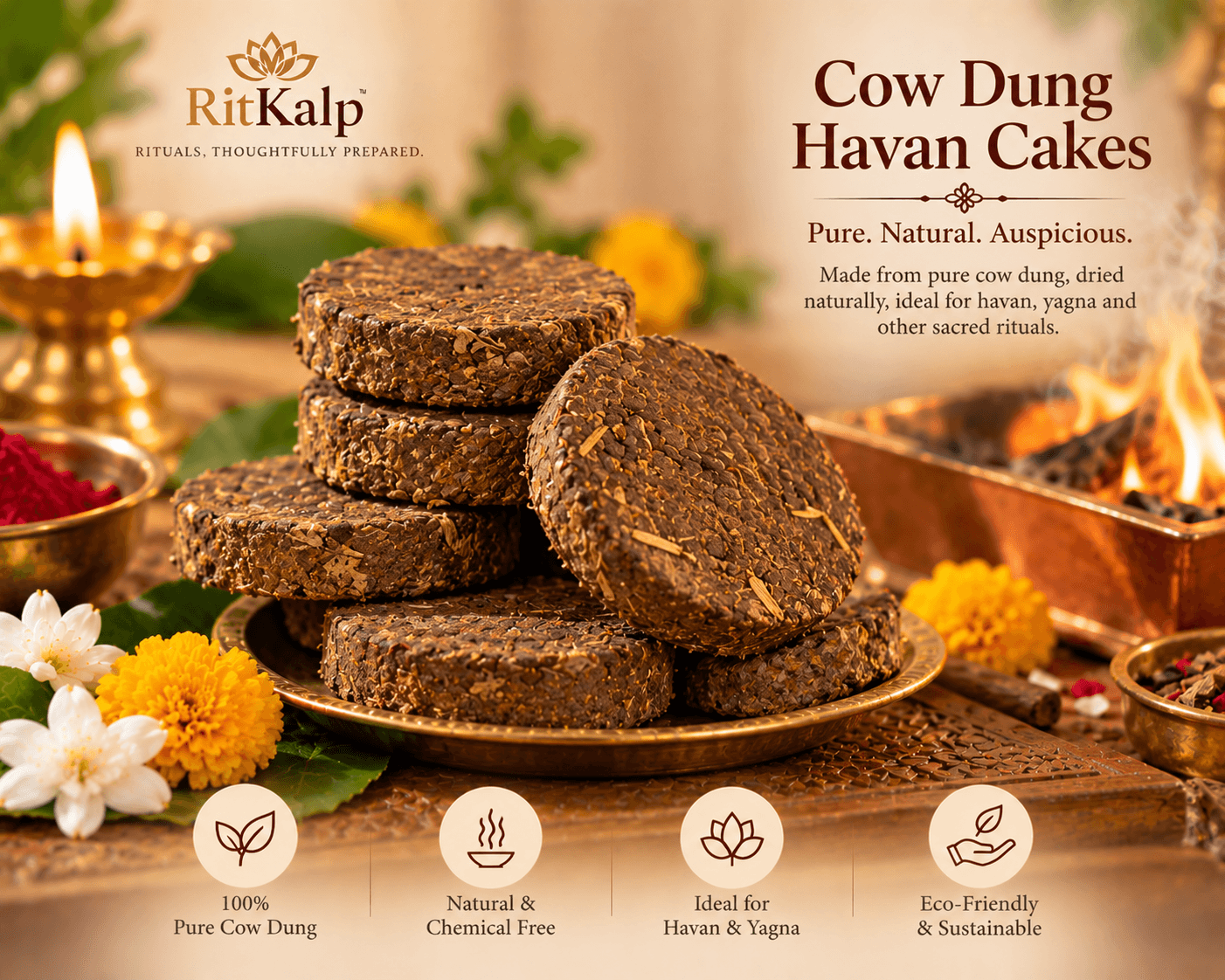Cow Dung Havan Cakes
