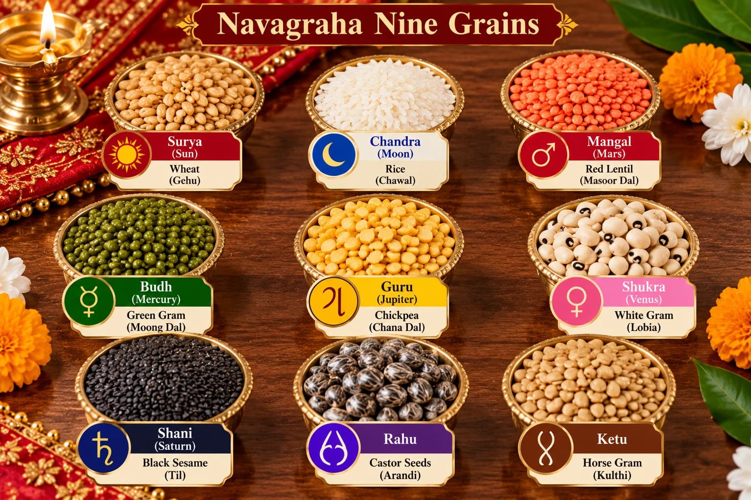 Navagraha Nine Grains