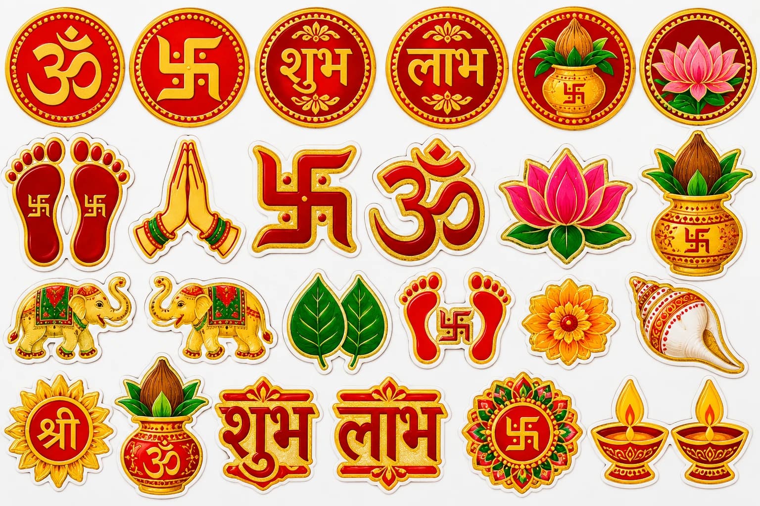 Puja Auspicious Stickers